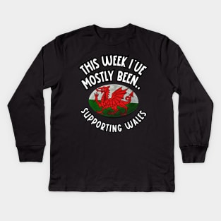 Wales Rugby T Shirt, World Cup 2023 Kids Long Sleeve T-Shirt
